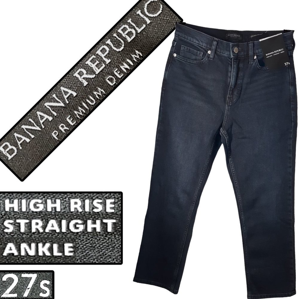 High-Rise Straight Ankle jeans
